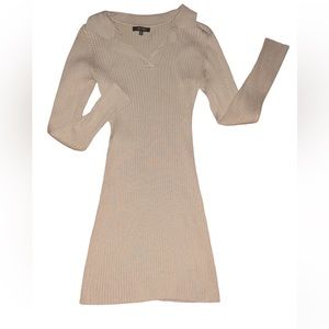 Love tree collar tan mini dress